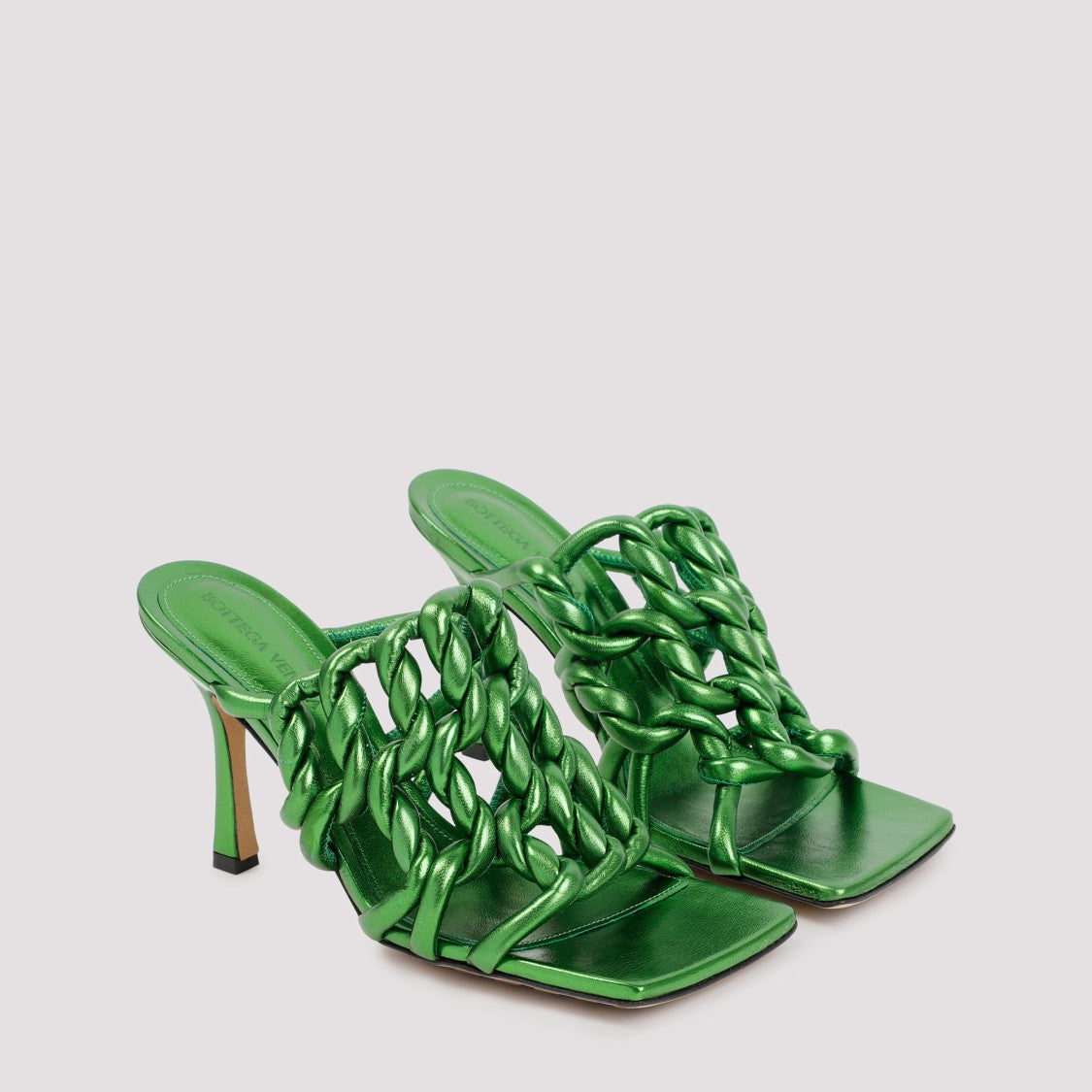 Bottega Veneta Green Stretch Mules
