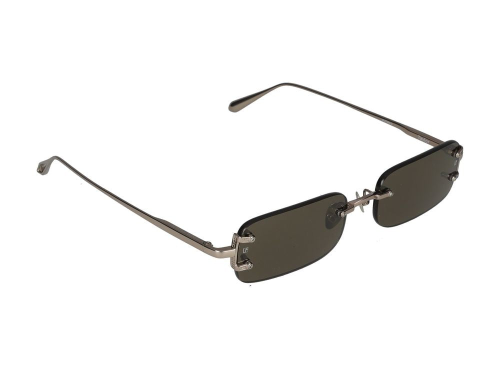 Linda Farrow Gold Rimless Rectangular Sunglasses