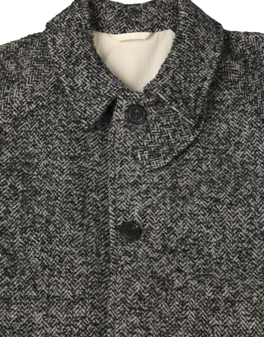 East Harbour Surplus Textured Shetland Herringbone Single-Breasted Sport Coat