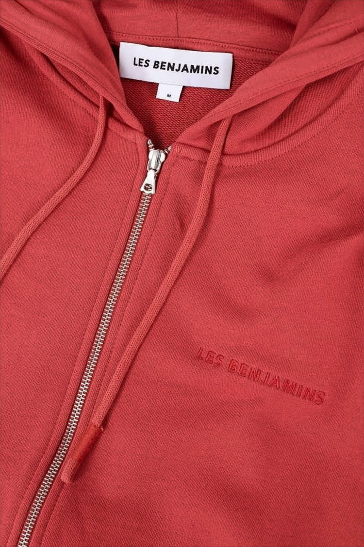Les Benjamins Zip-Up Hoodie Jacket With Drawstring Hood