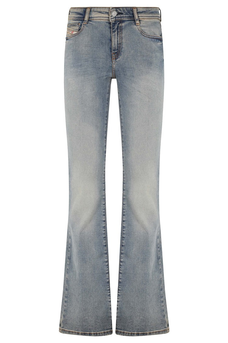 Diesel Blue Denim 1969 D Ebbey Five-Pocket Flared Cotton Jeans