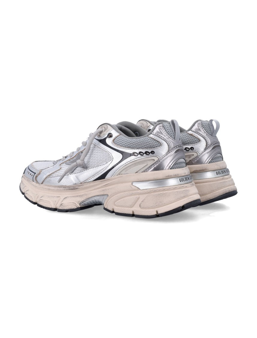 Golden Goose Lightstar Mesh Laminated Leather Chunky Sneakers