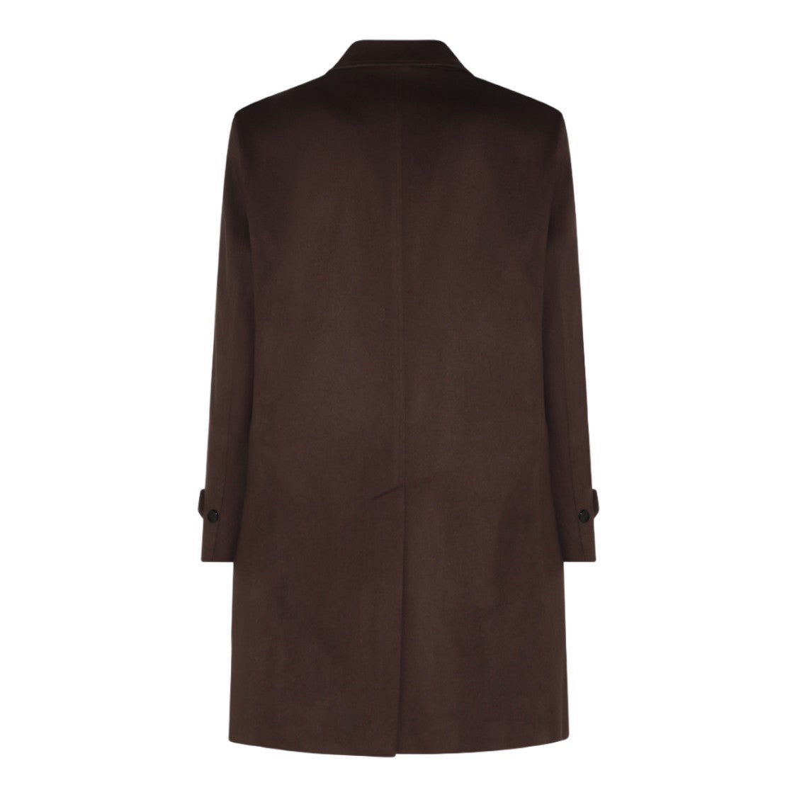 Lardini Minimalist Brown Coat With Concealed Closure