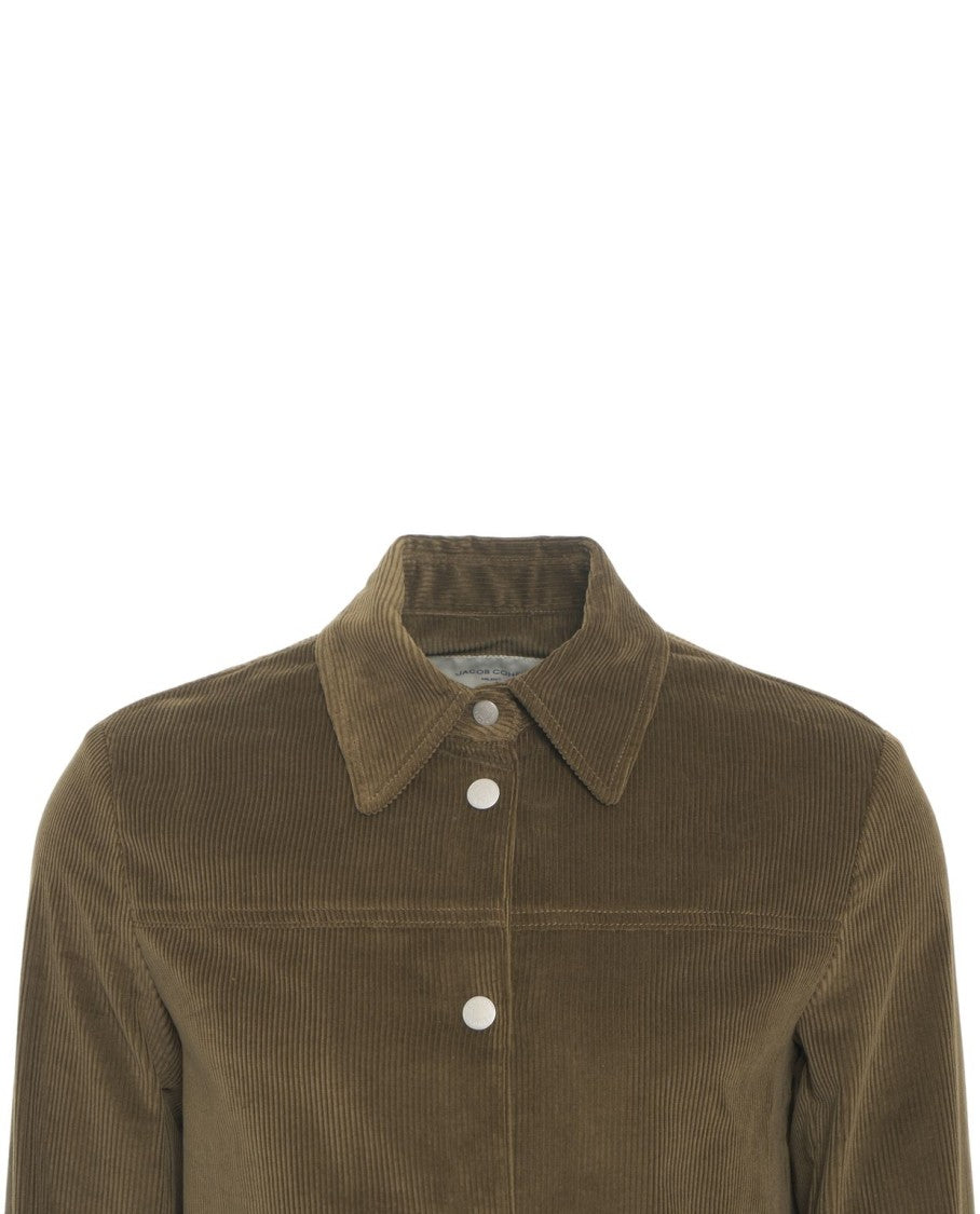 Jacob Cohen Corduroy Shirt Jacket With Classic Collar And Button Closure