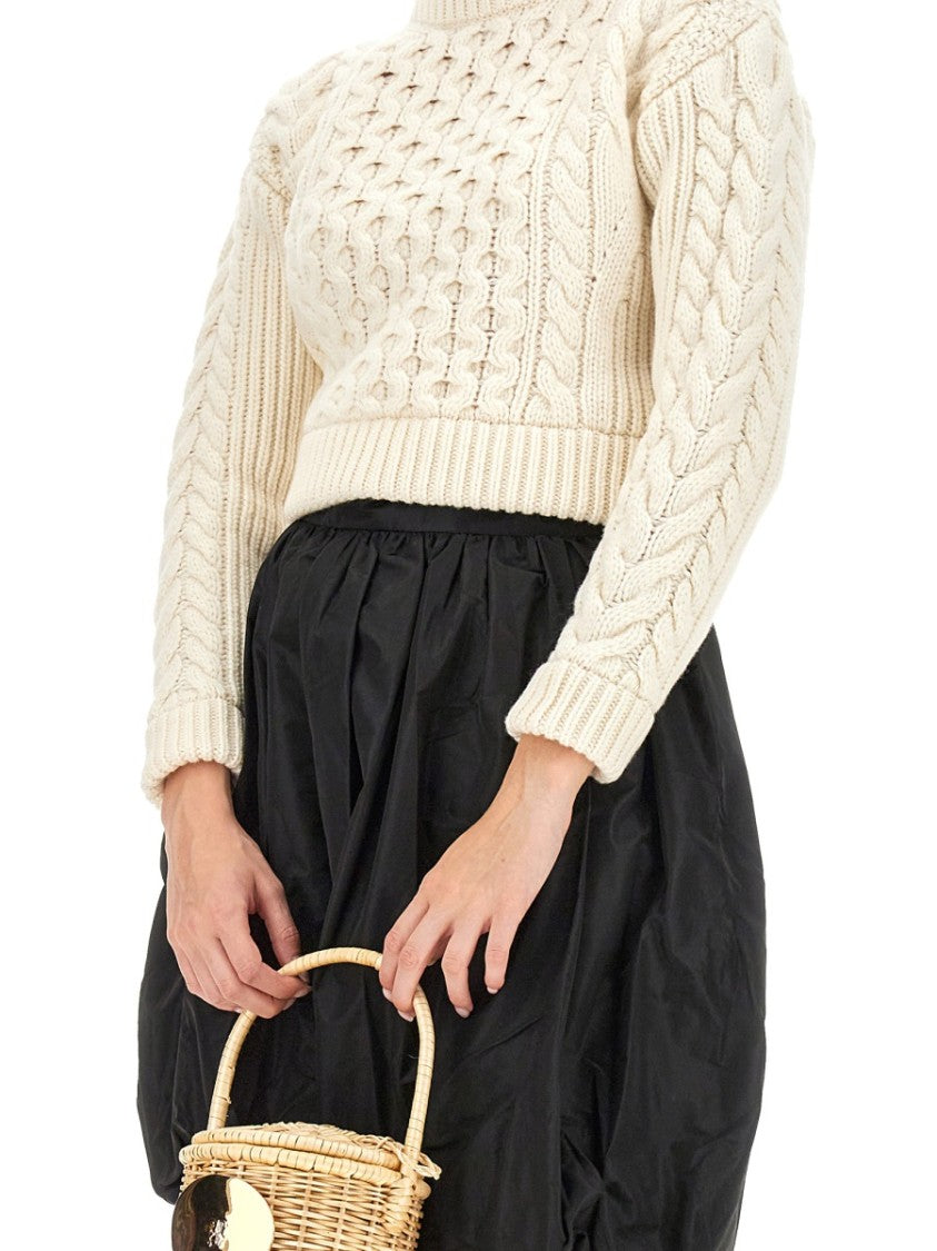 Patou Textured Cable Knit Sweater