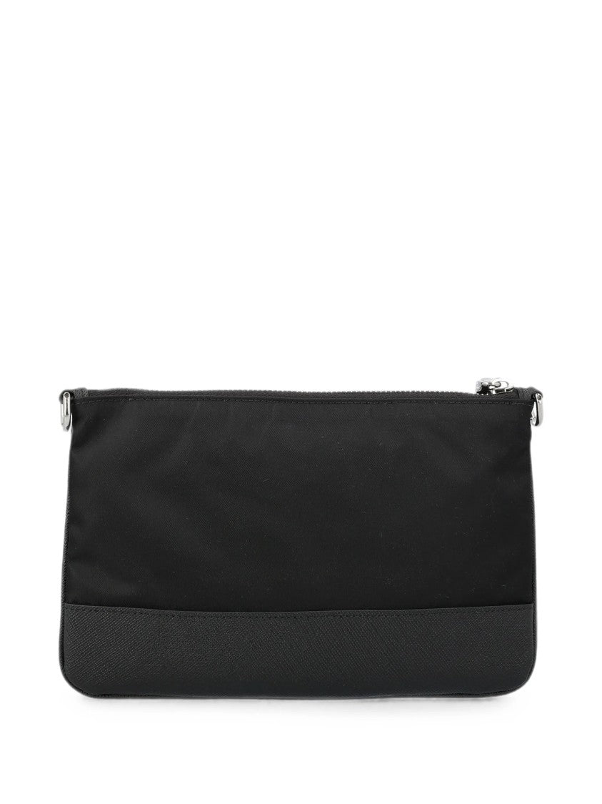 Prada Rectangular Crossbody Bag With Zip Closure And Detachable Cord Strap
