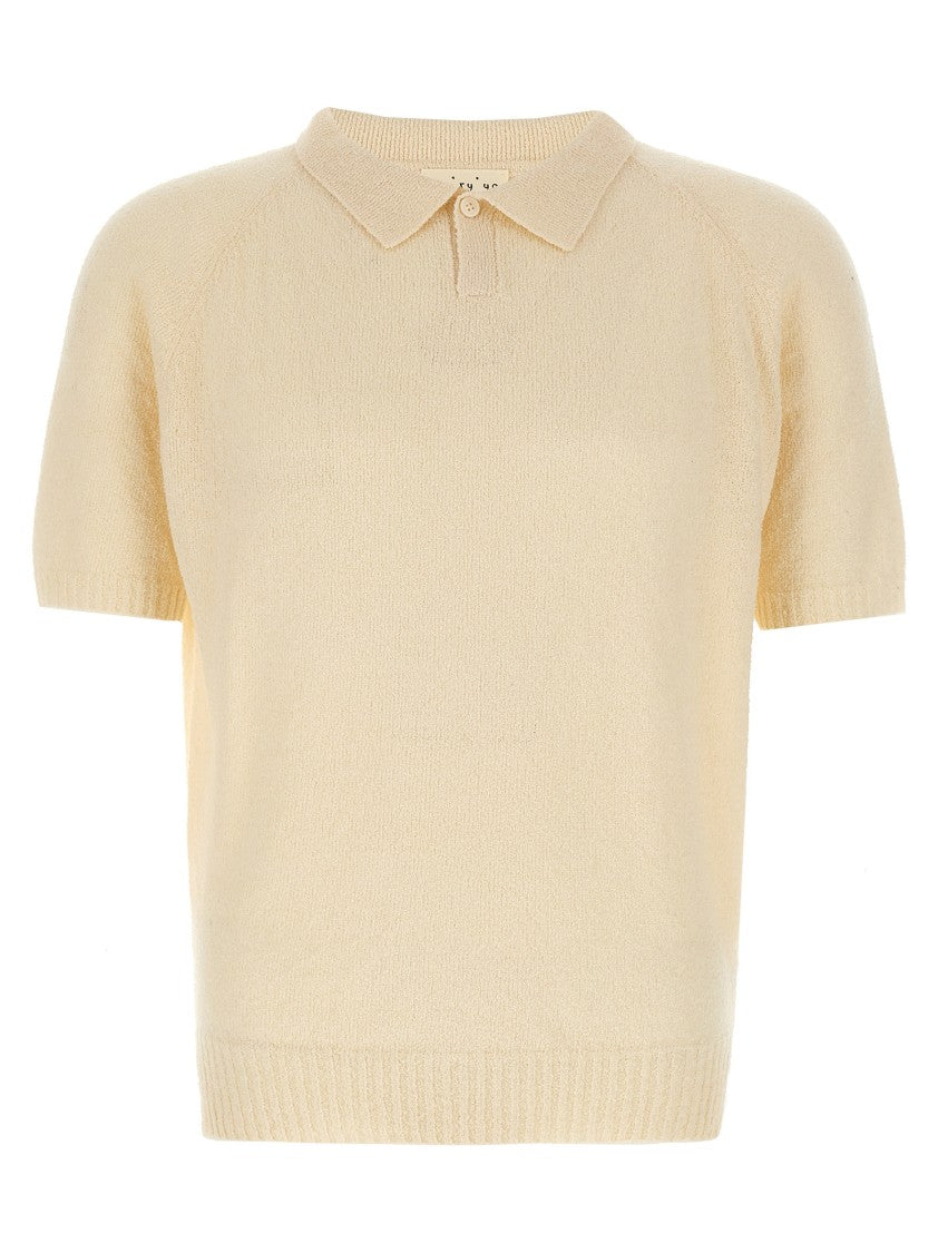 Ma'ry'ya Bouclé Polo Shirt