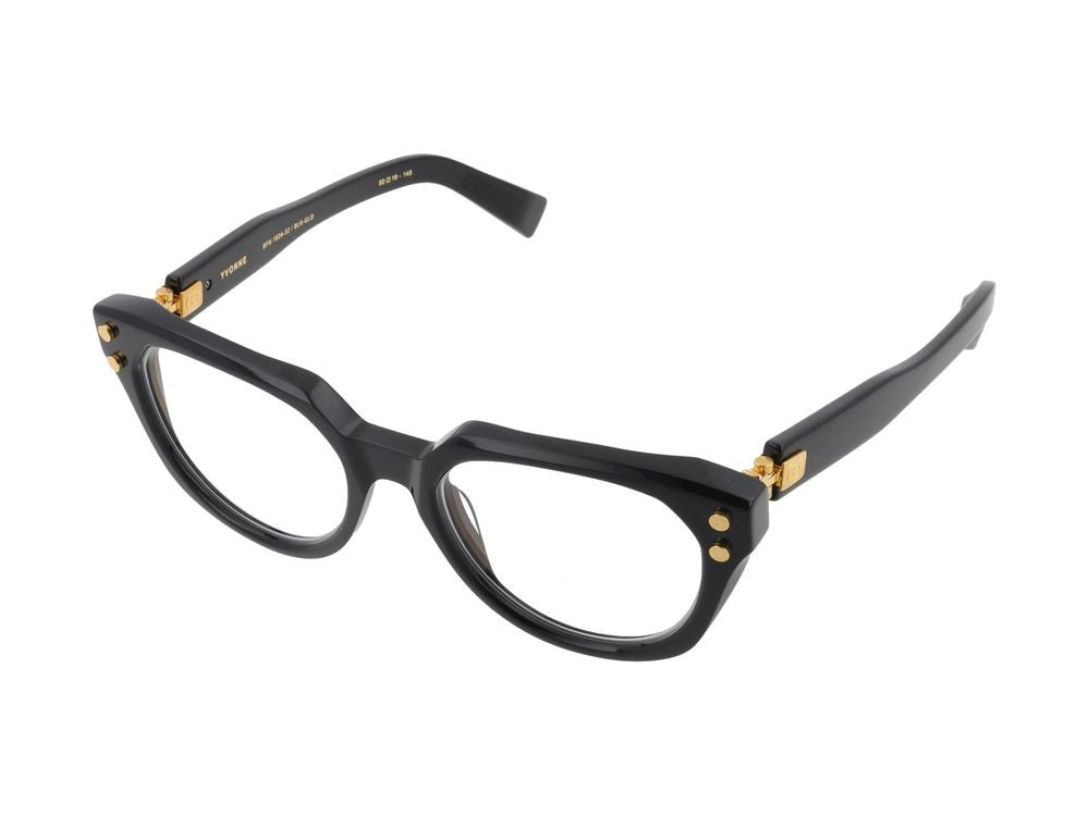 Balmain Angular Gold Accent Eyeglasses