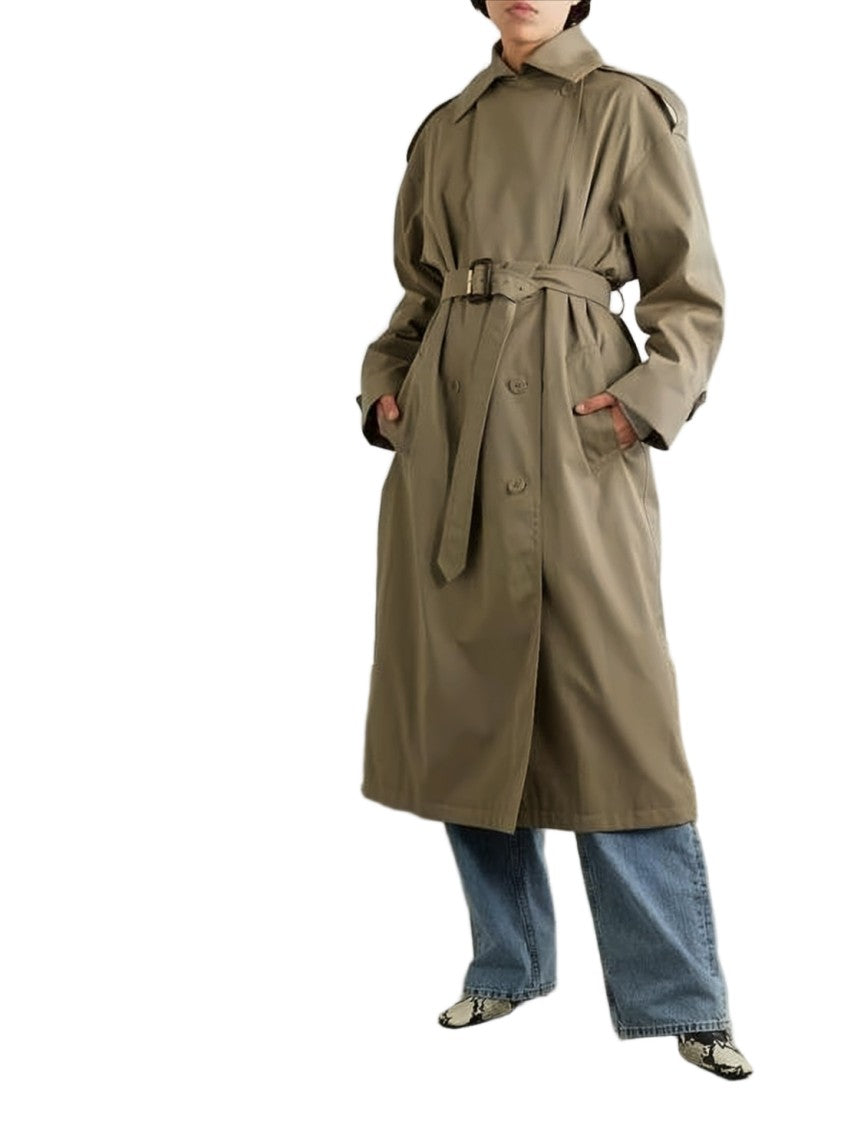Max Mara Double-Breasted Long Trench Coat