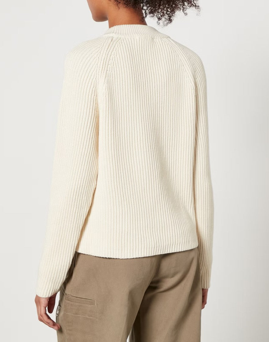 Ami Logo Patch Ribbed Sweater