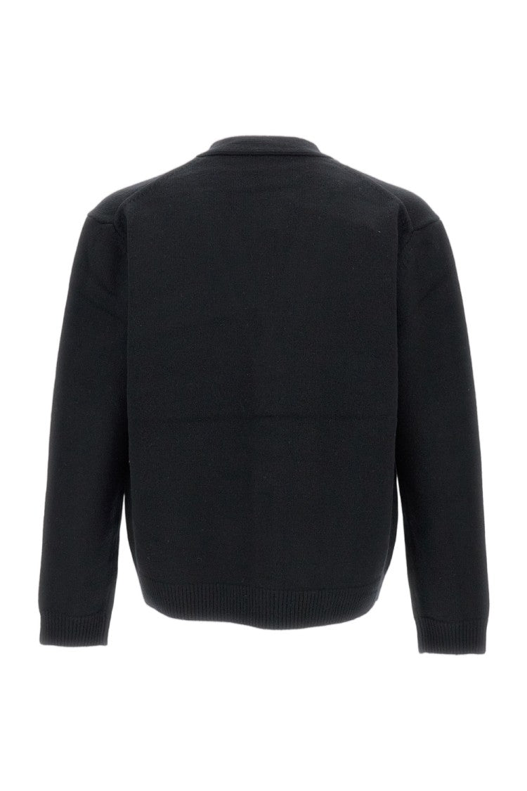 Maison Kitsuné Fox-Head Intarsia Merino Wool Cardigan