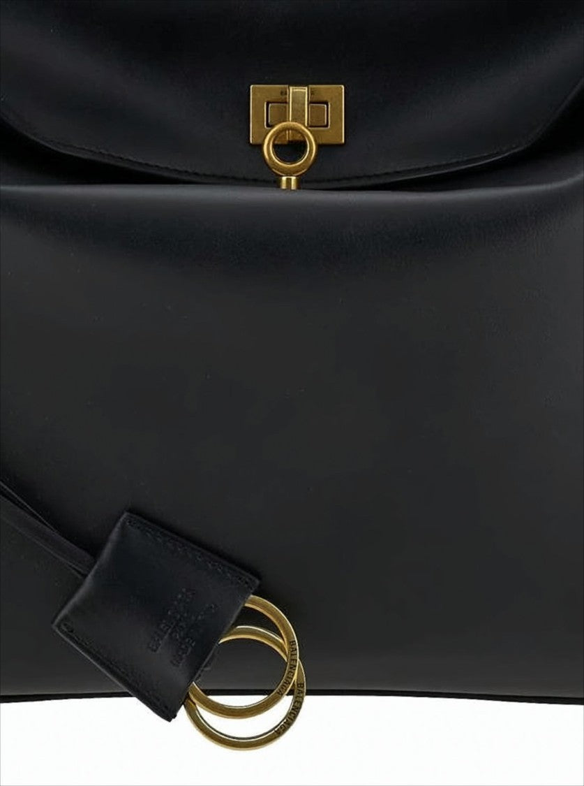 Balenciaga Structured Crossbody Bag With Gold-Tone Details