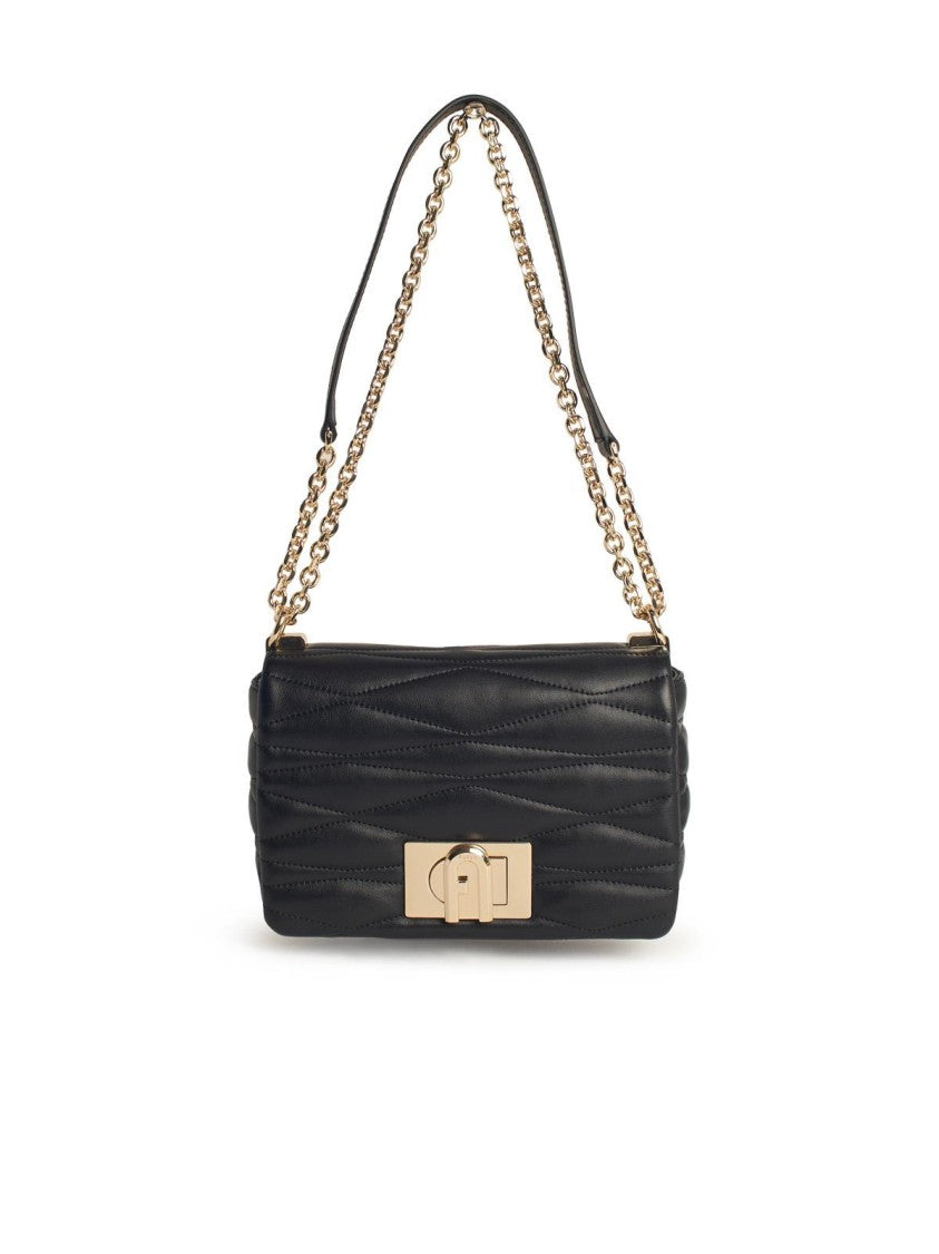 Furla 1927' Small Black Leather Crossbody Bag
