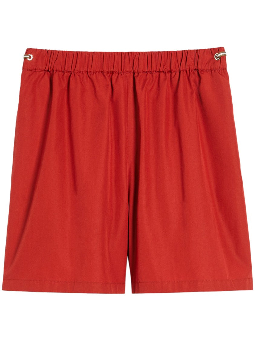 Max Mara Relaxed-Fit Tailored Red Shorts