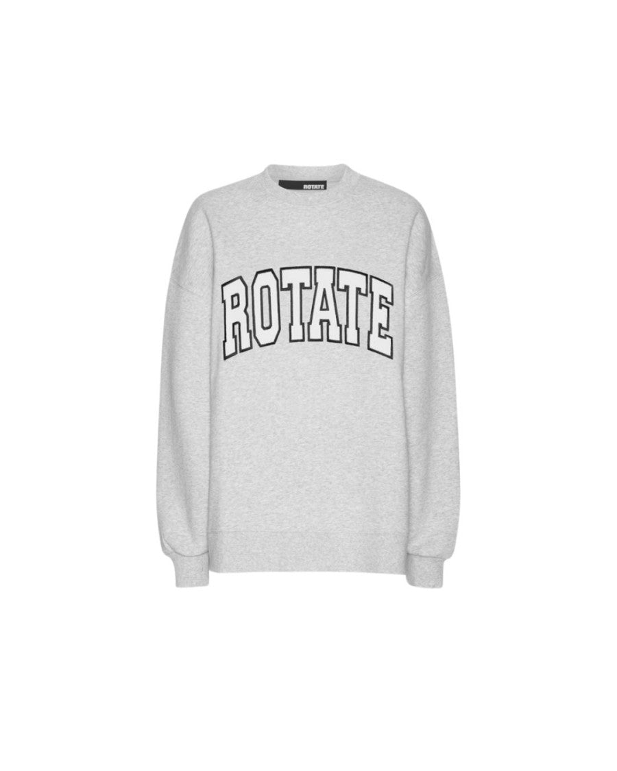 Rotate Oversized Crewneck Sweatshirt With Varsity Logo