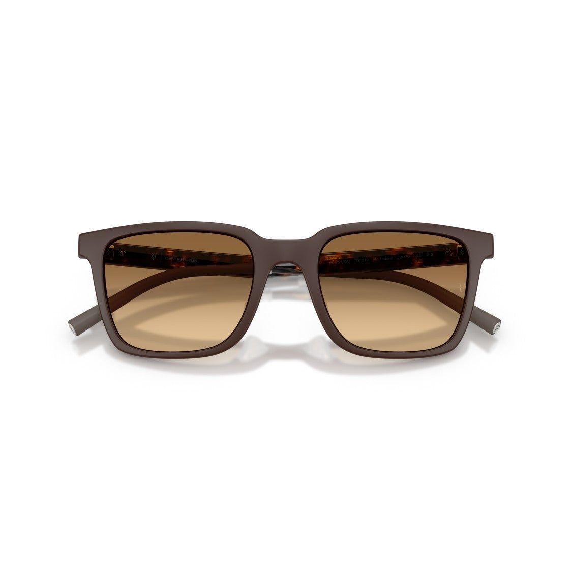 Oliver Peoples 0Ov5553su Rectangular Matte Brown Sunglasses With Tortoiseshell Temples