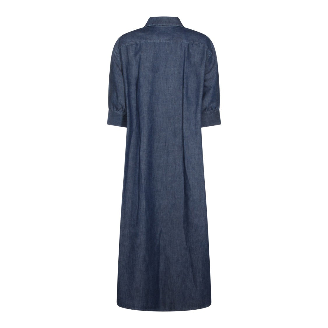 Jil Sander Indigo Cotton Button-Down Maxi Dress