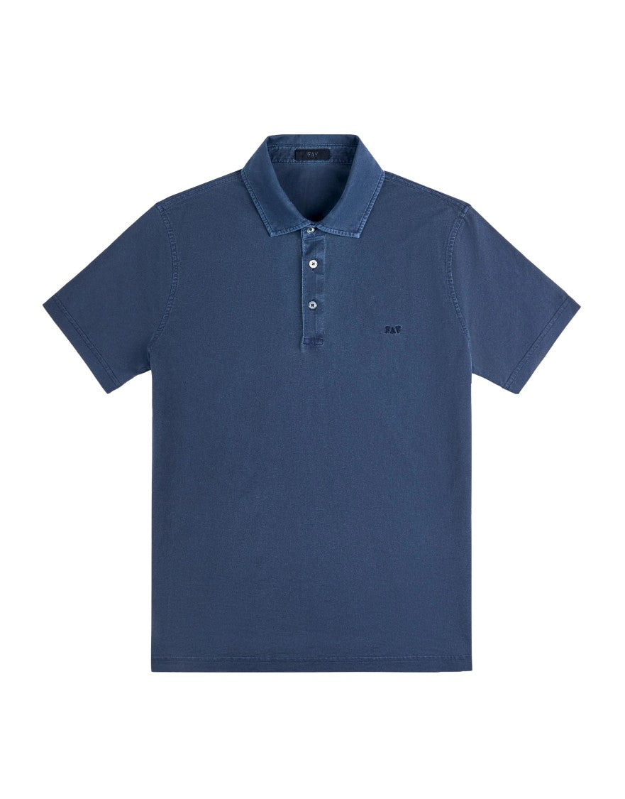 Fay Frosted Embroidery Polo Shirt With Classic Fit