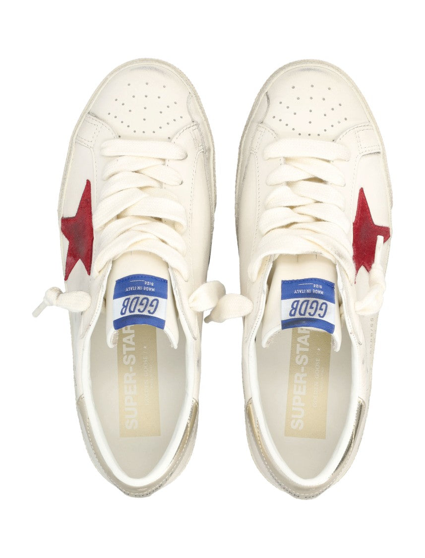 Golden Goose Star Leather Red Accent Sneakers