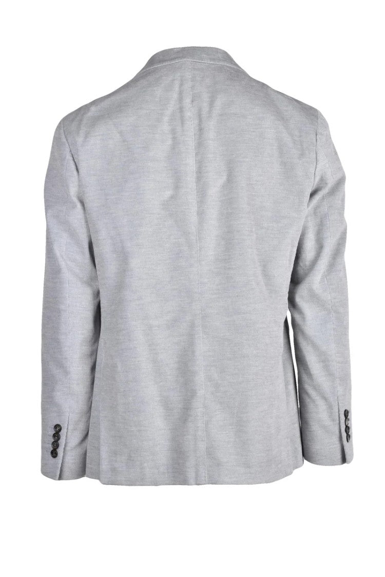 Eleventy Velvet Cotton Jacket - Light Grey