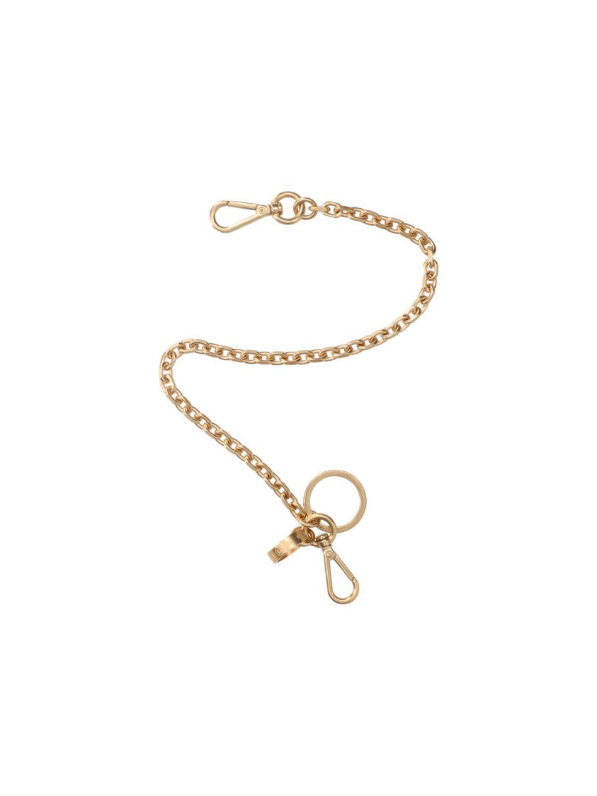 Maison Margiela Gold-Tone Metal Keychain With Oval Links