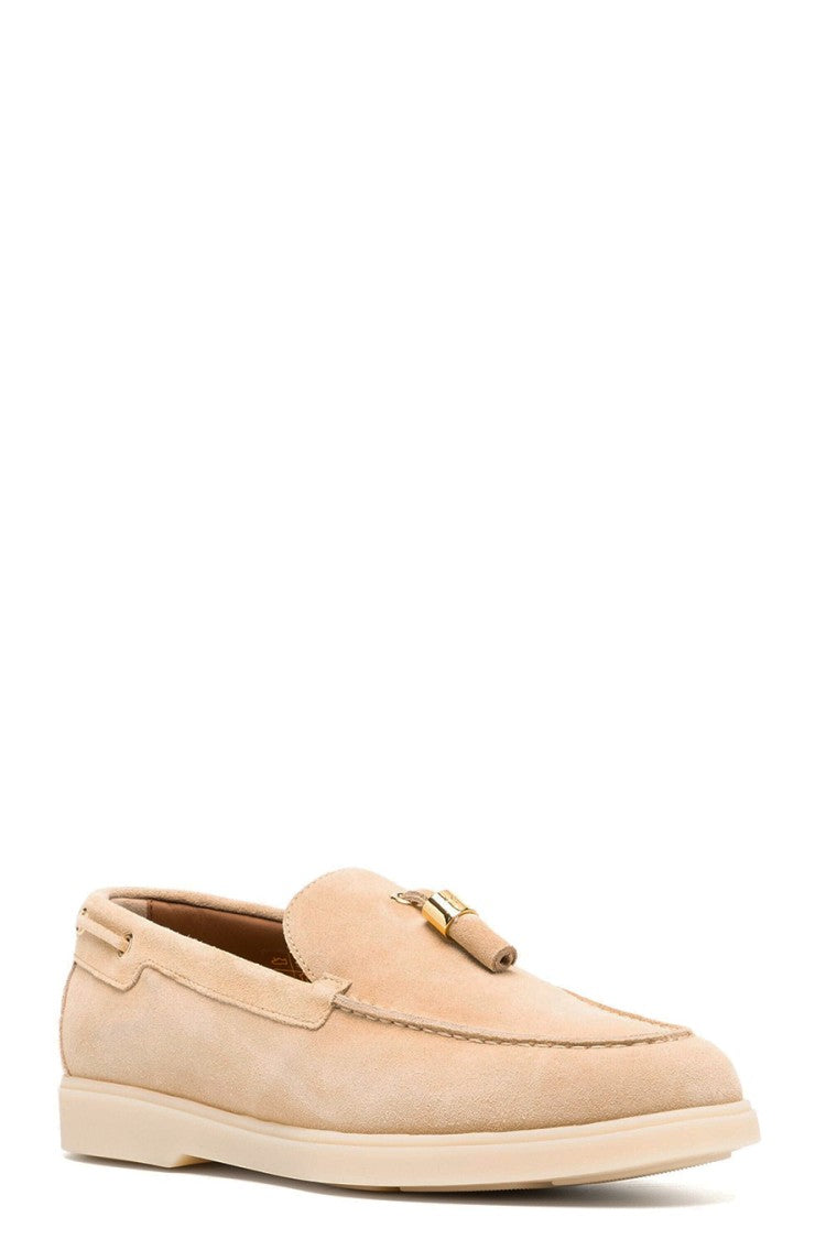 Giuseppe Zanotti Beige Suede Tassel Loafer