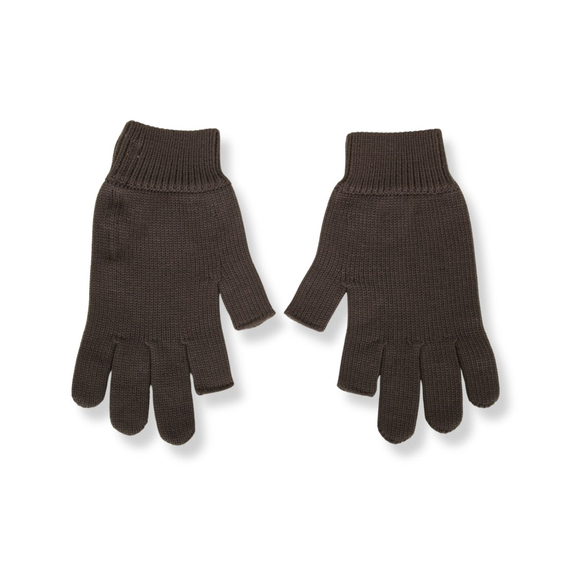 Rick Owens Knitted Wool Gloves With Ribbed Cuffs