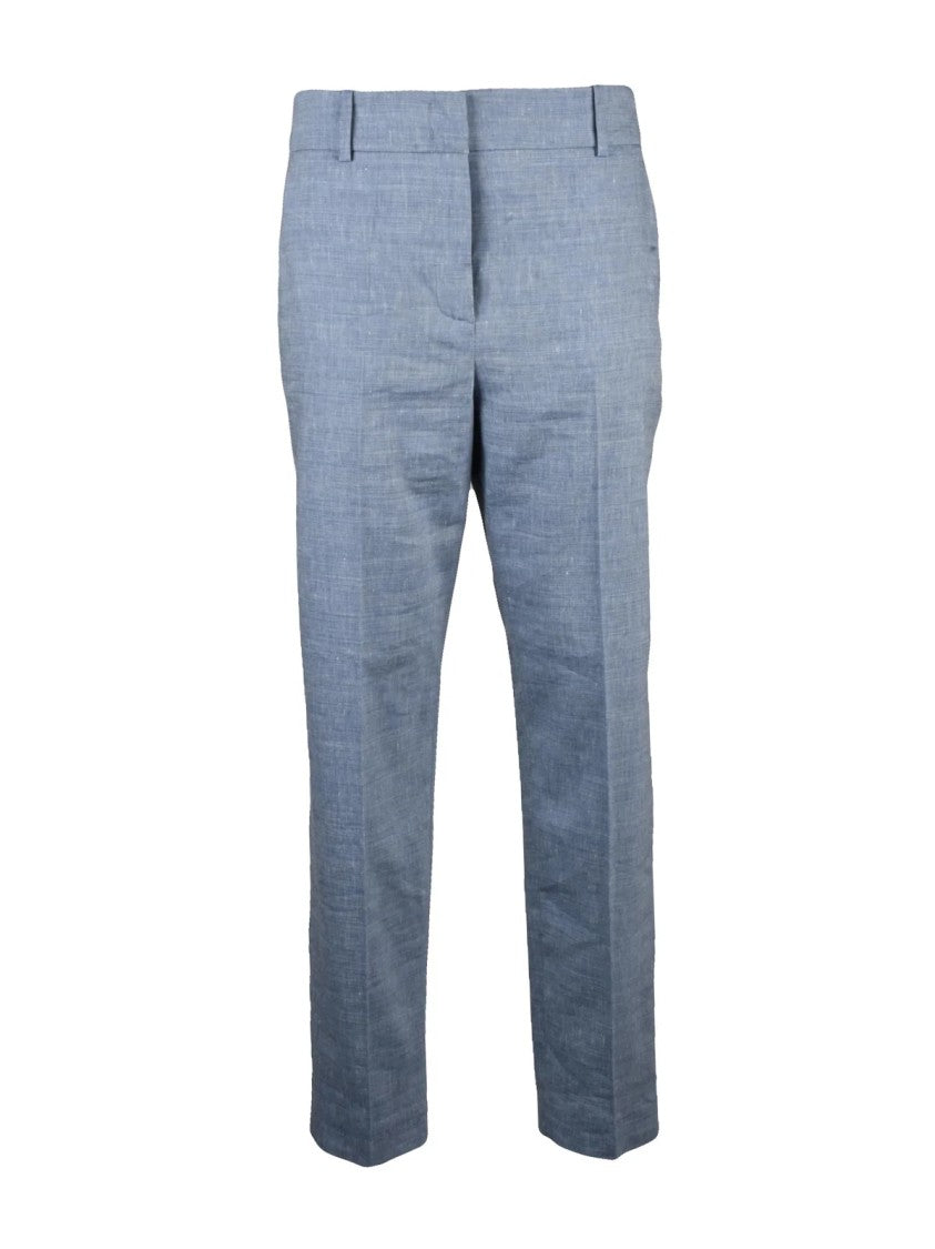Eleventy Eleventy Wool Linen Trousers - Light Blue
