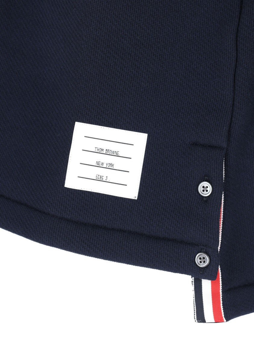 Thom Browne Navy Rwb Striped Hoodie