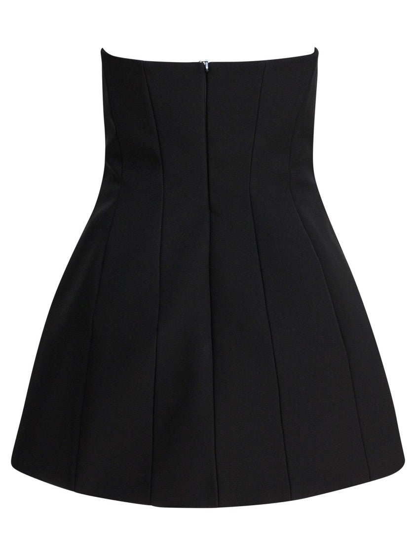 Max Mara Strapless Black Dress With Flared Silhouette