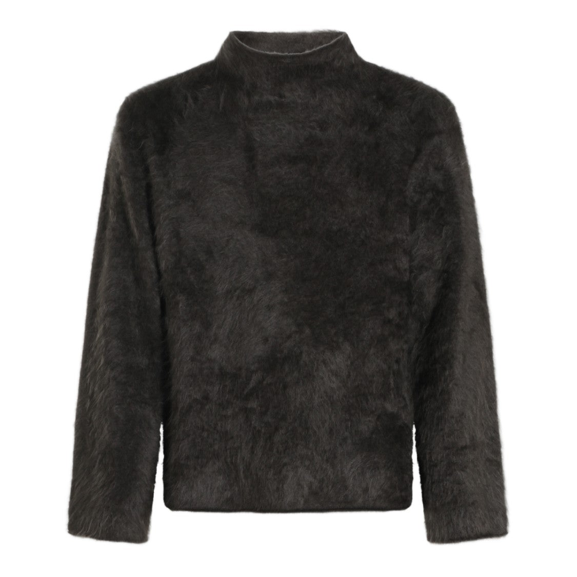Lisa Yang Plush Boxy High-Neck Sweater