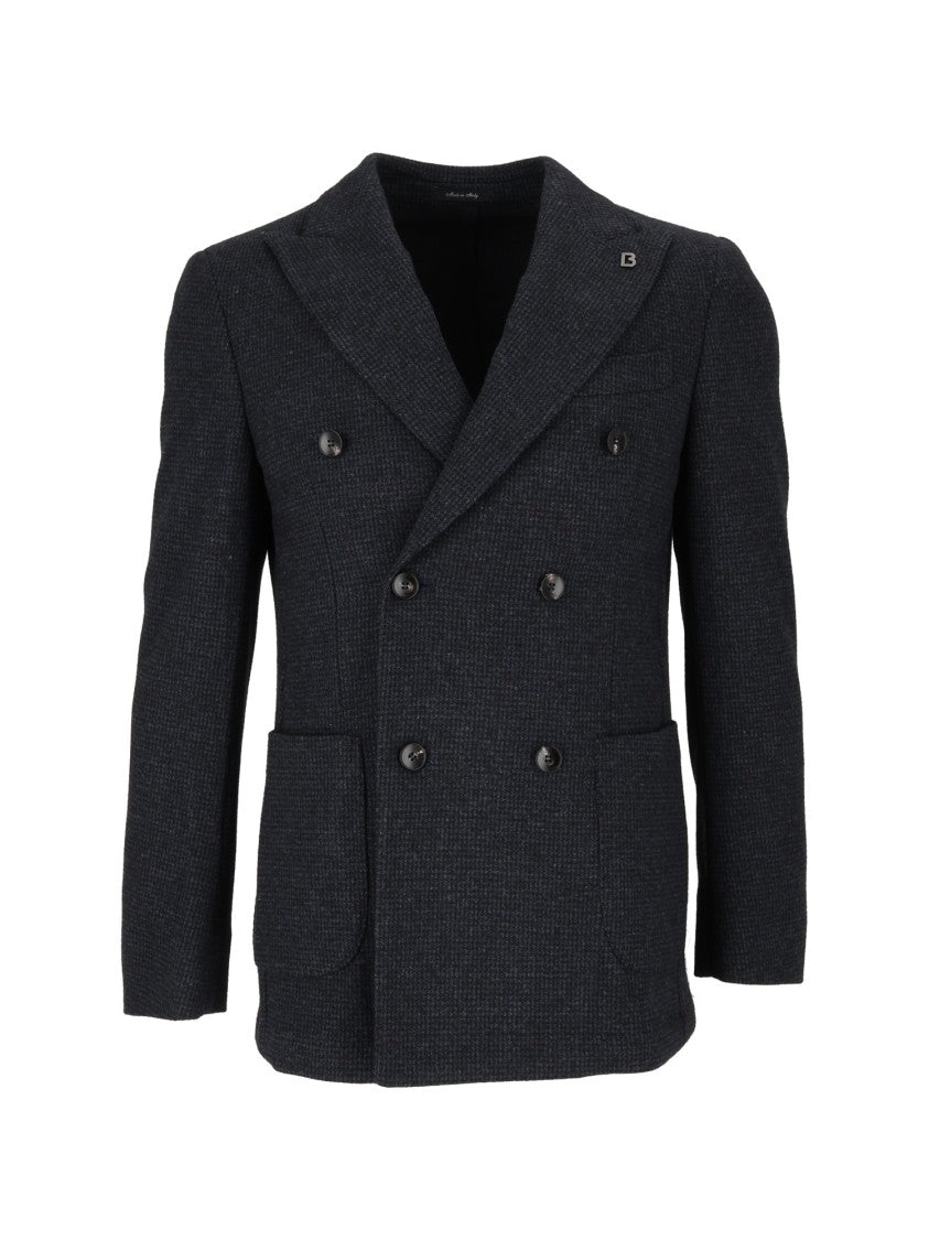 Breras Giacca Uomo Double-Breasted Textured Blazer