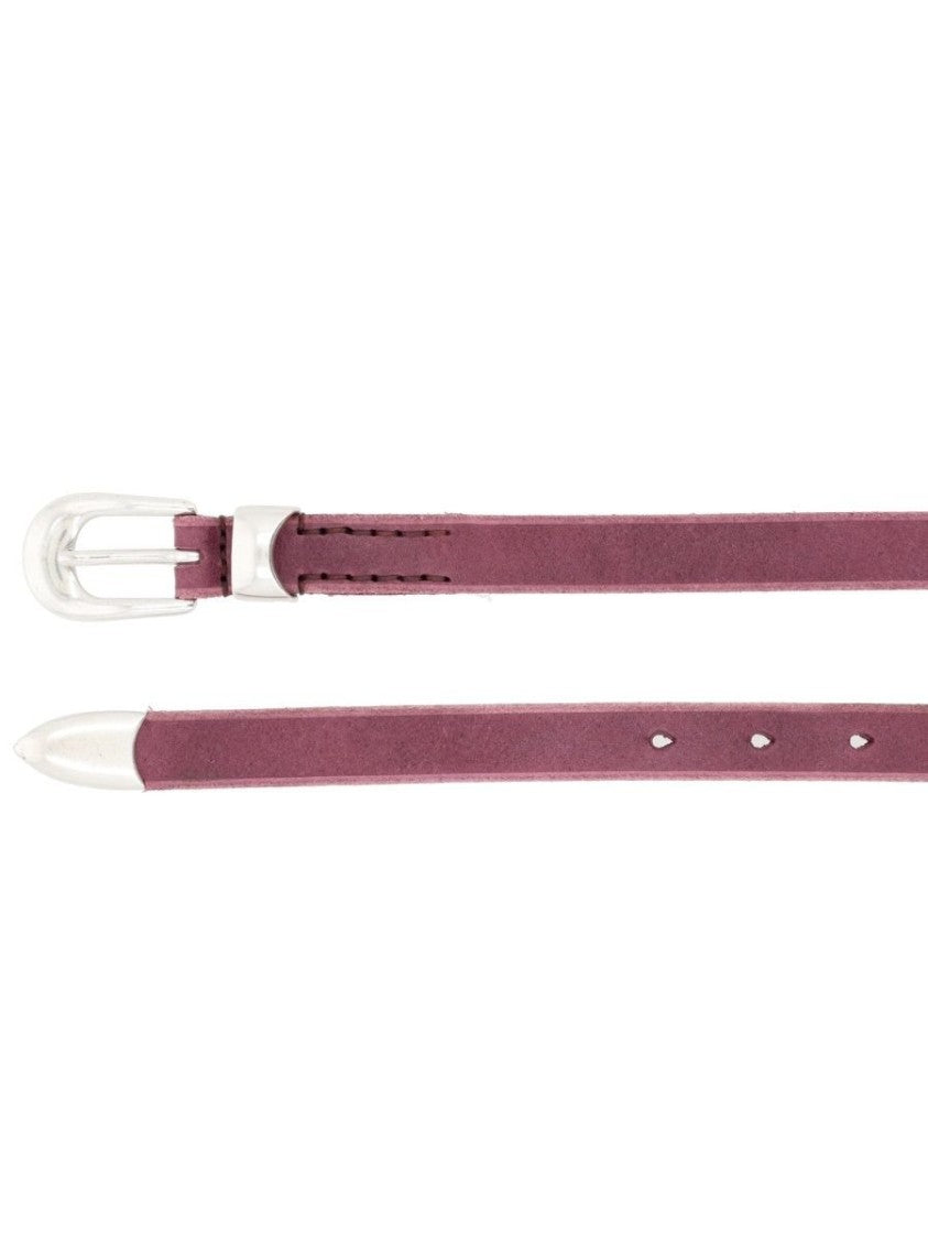 Our Legacy Slim Cowhide Leather Belt With Silver-Toned Buckle