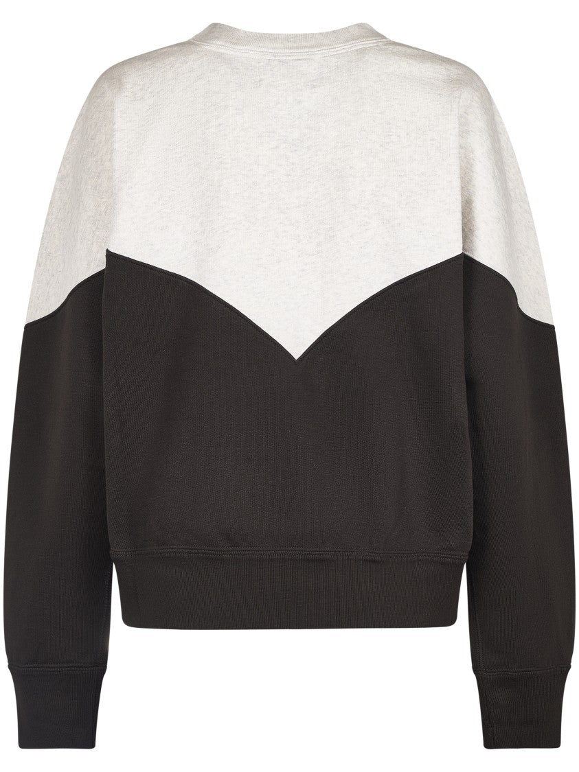 Isabel Marant Étoile Two-Tone Knit Sweater With V-Shaped Design
