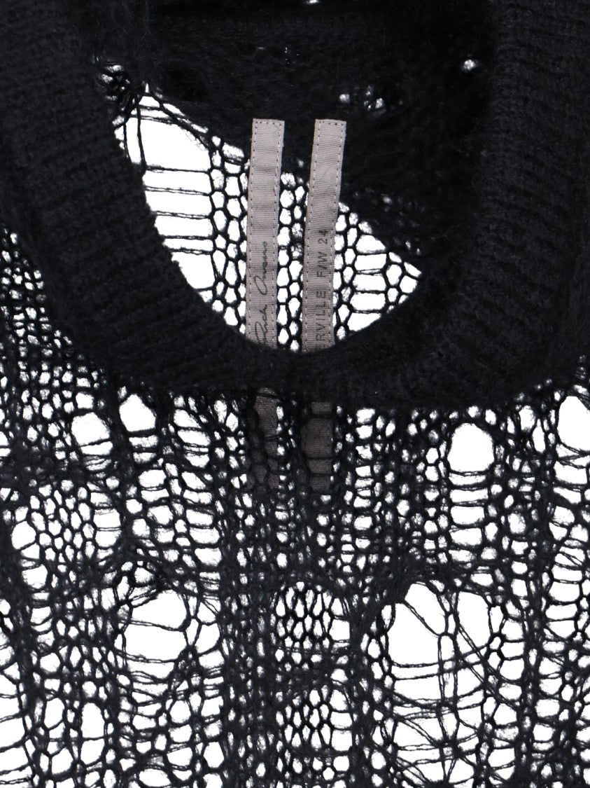 Rick Owens Tommy High Neck Sweater – Black