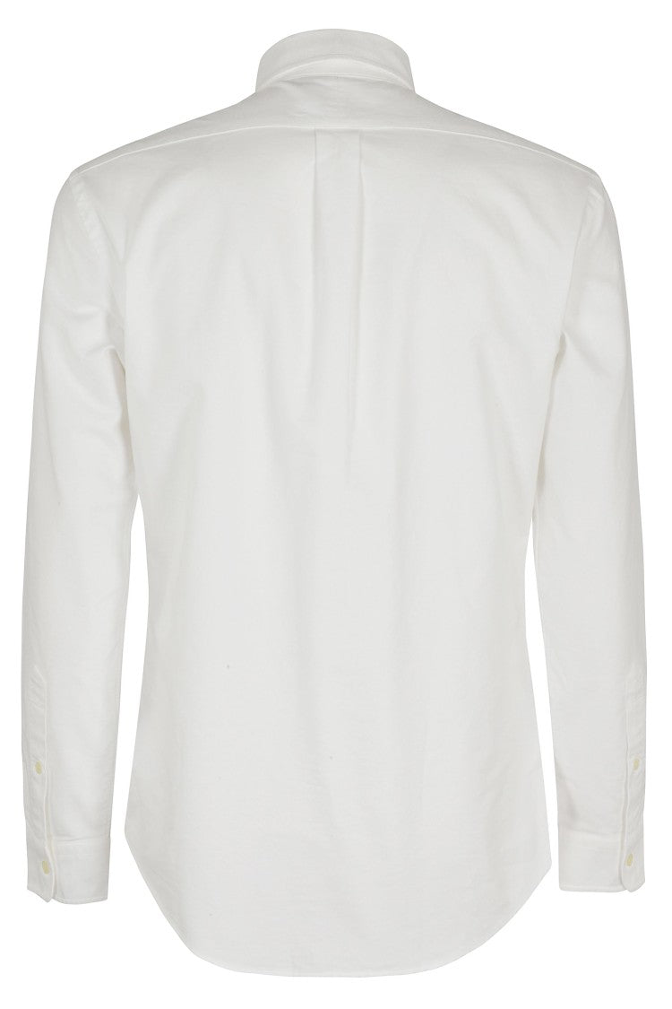 Polo Ralph Lauren Slim-Fit White Shirt With Button-Down Collar And Embroidered Logo
