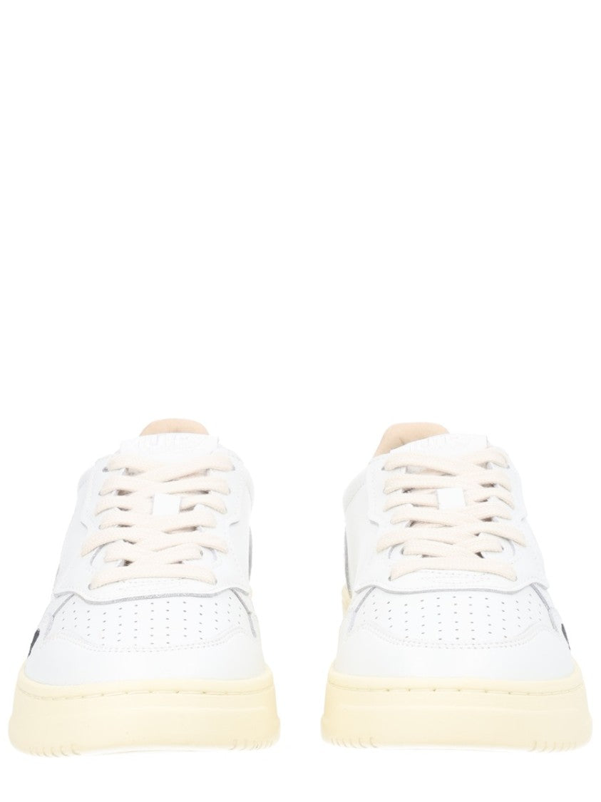 Autry Minimalist Cow Leather Perforated Sneakers