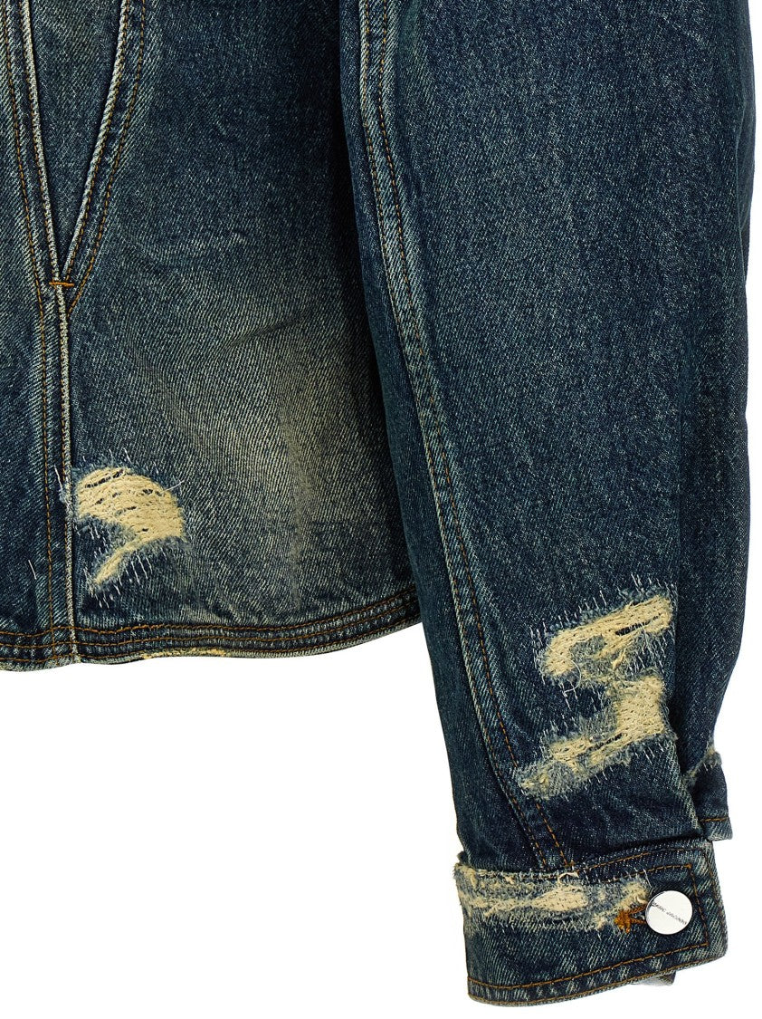 Marc Jacobs The Rip And Repair Fluted Denim Jacket' Jacket