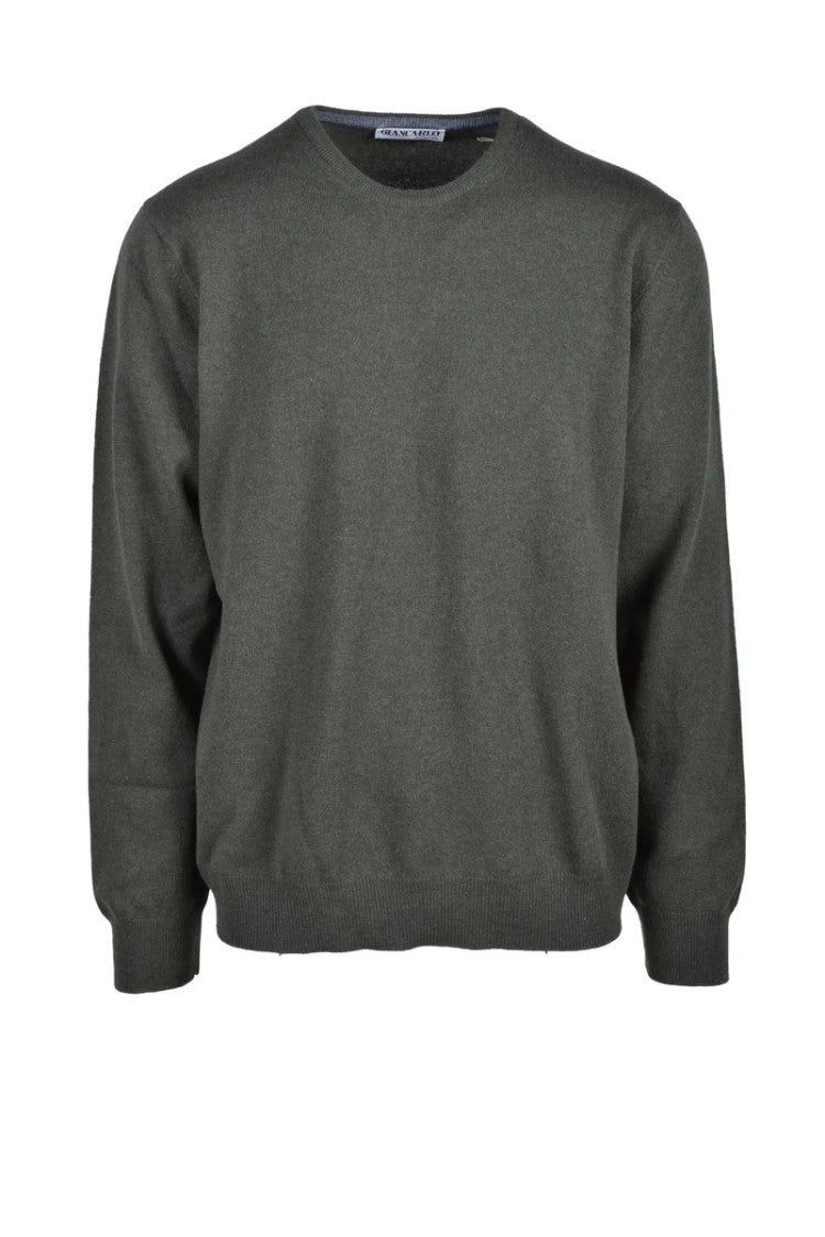 Giancarlo Desenzano Military Green Knit Virgin Wool Sweater