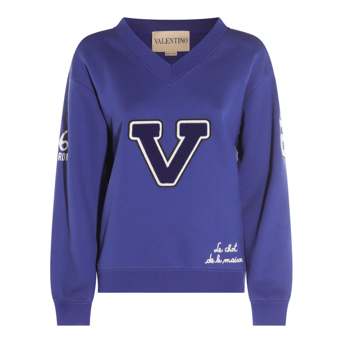 Valentino Blue Cotton Sweatshirt
