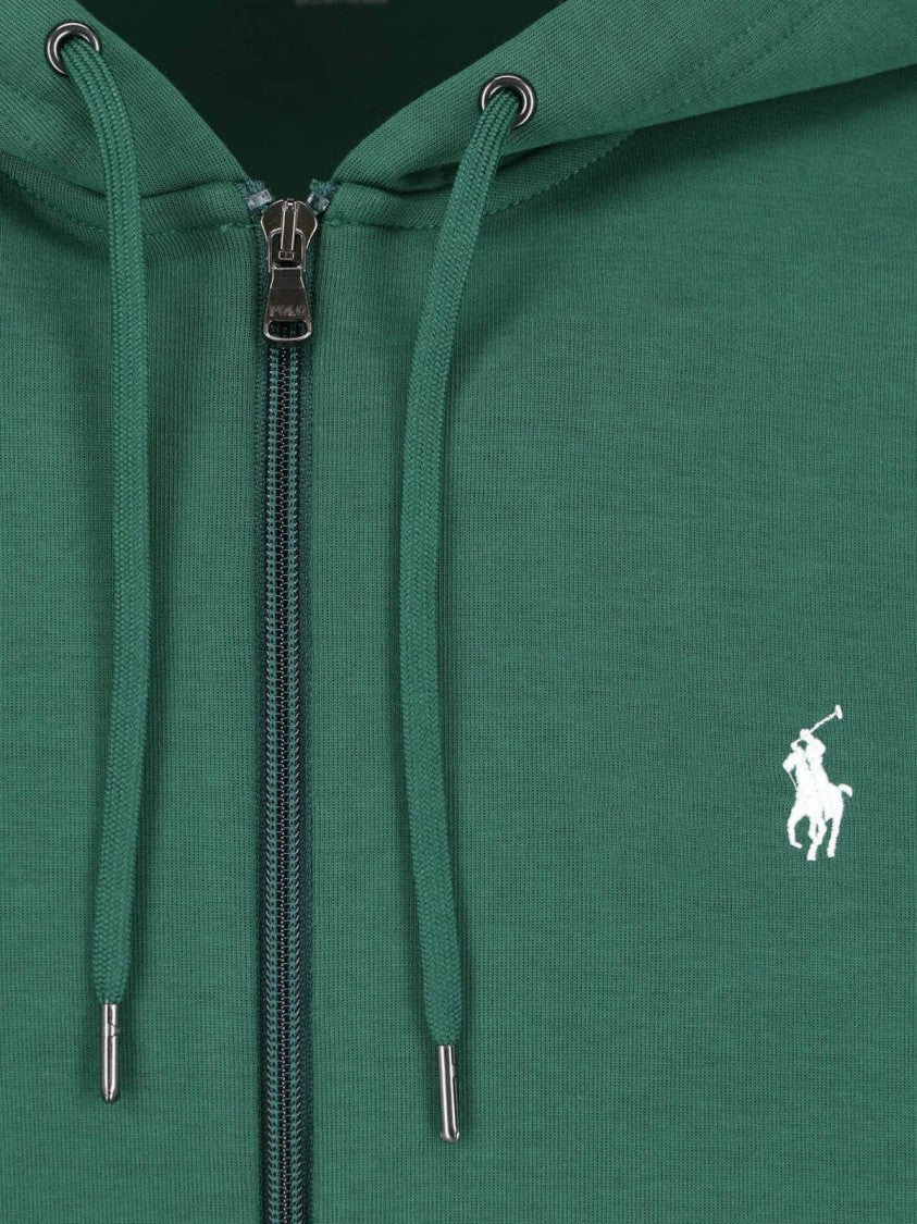 Polo Ralph Lauren Zip-Up Hoodie Sweater In Muted Green