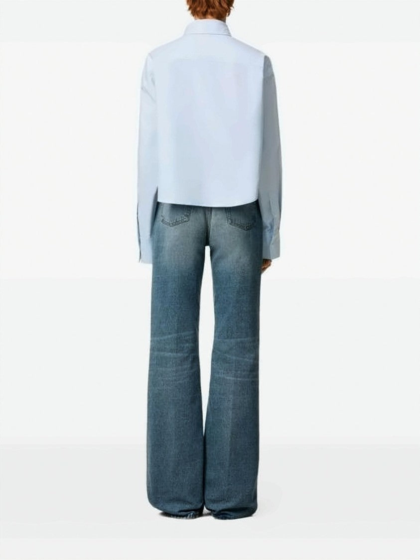 Ami Paris Cropped Oversized Shirt