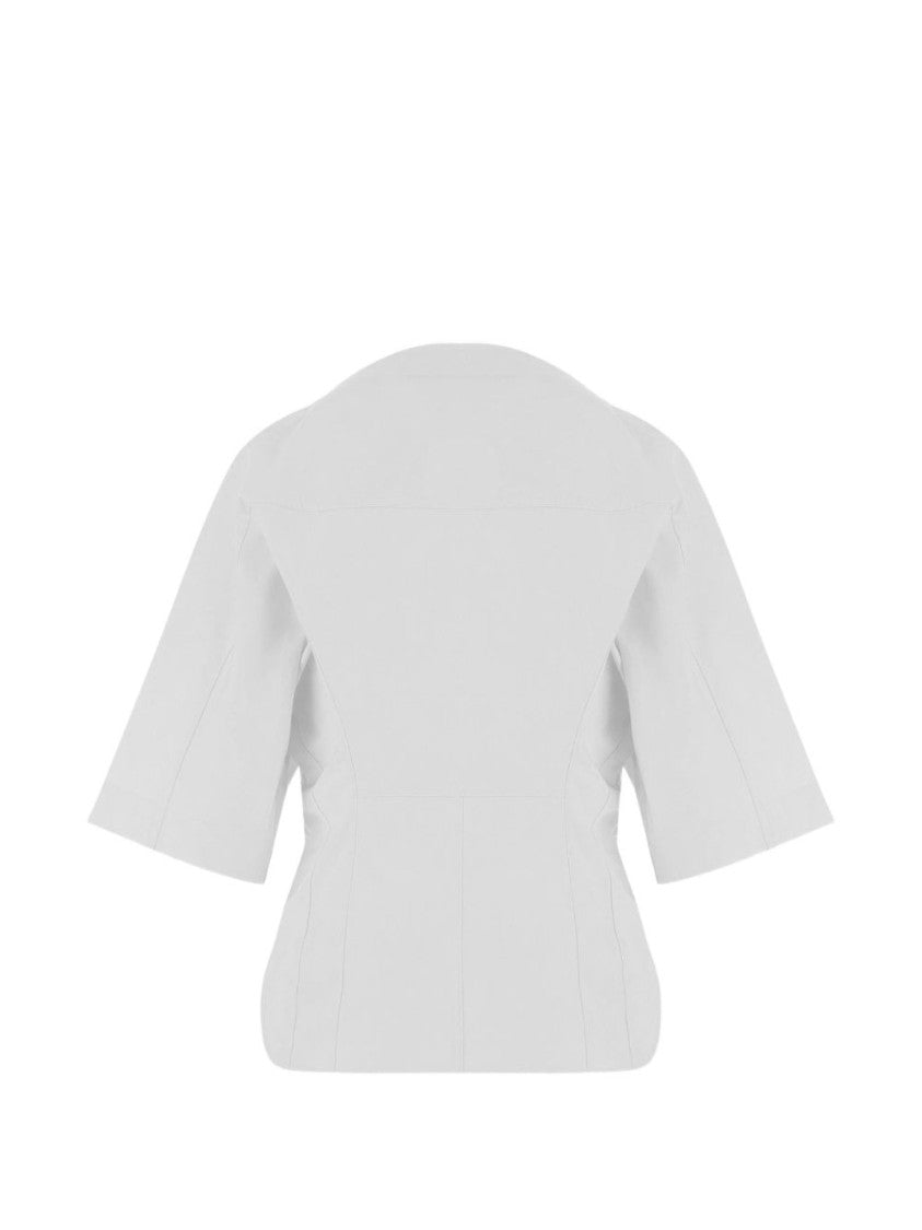 Jacquemus White Minimalist Short Sleeve Cotton Top