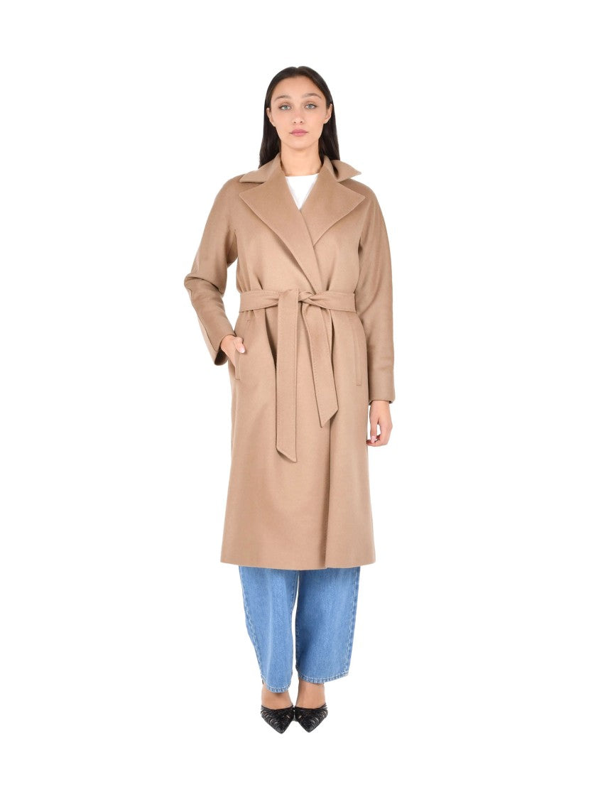 Max Mara Draped Cashmere Wrap Coat