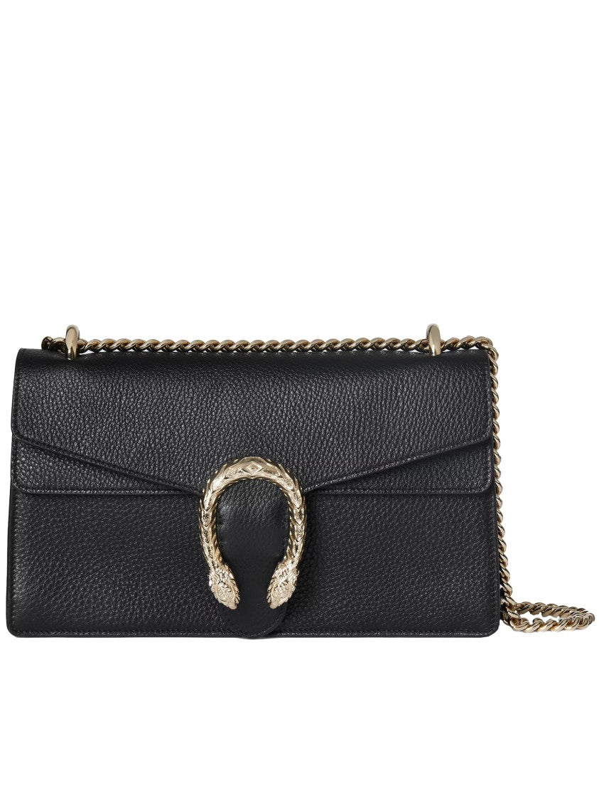 Gucci Black Dionysus Medium Leather Shoulder Bag