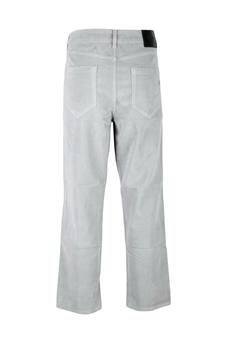 Dondup Light Grey Velvet Trousers