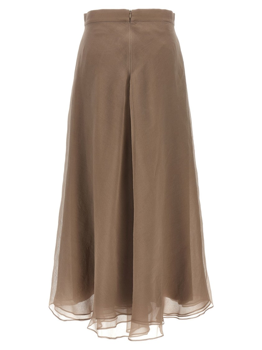 Brunello Cucinelli Paneled Circle' Skirt