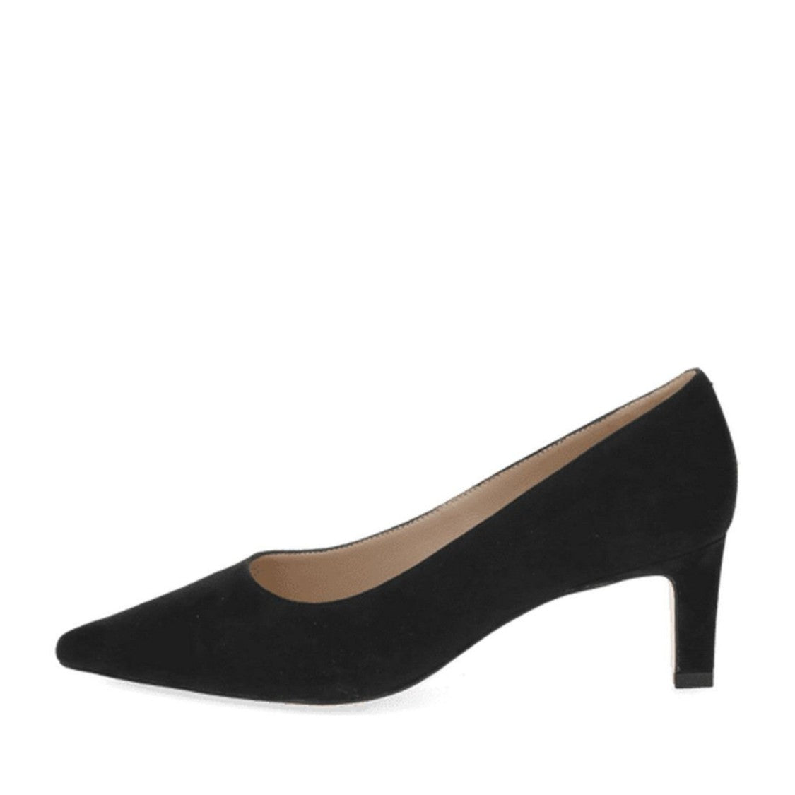 Peter Kaiser Black Pointed Toe Modest Heel Leather Dress Pumps