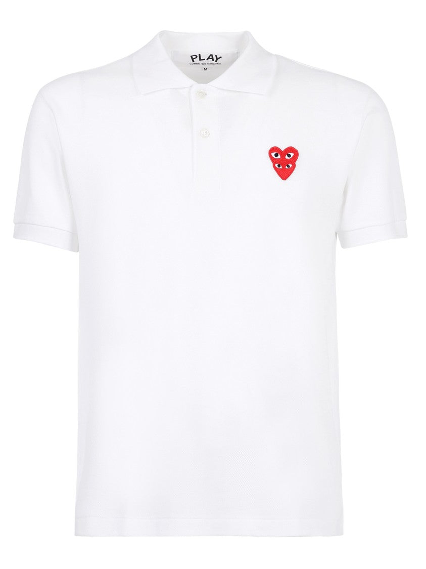 Comme Des Garçons Embroidered Chest Polo