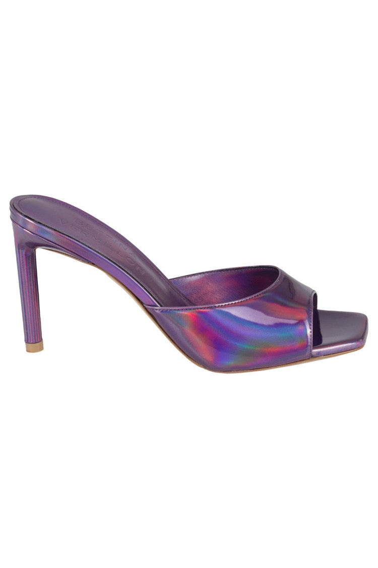 Bettina Vermillon Purple Mule Sandal Model Mule Fina Reflex